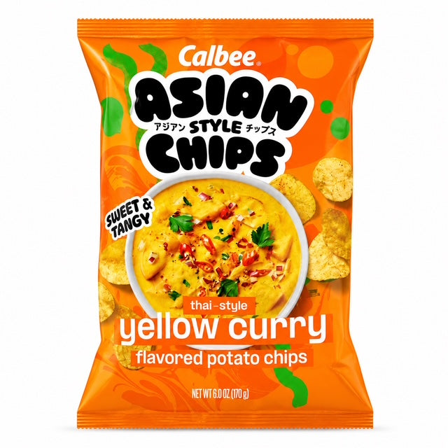 Calbee Asian Style Thai Yellow Curry Potato Chips 6 oz (170 g)