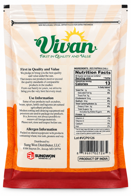 Vivaan Chilli Paprika, 400 g (14 oz)