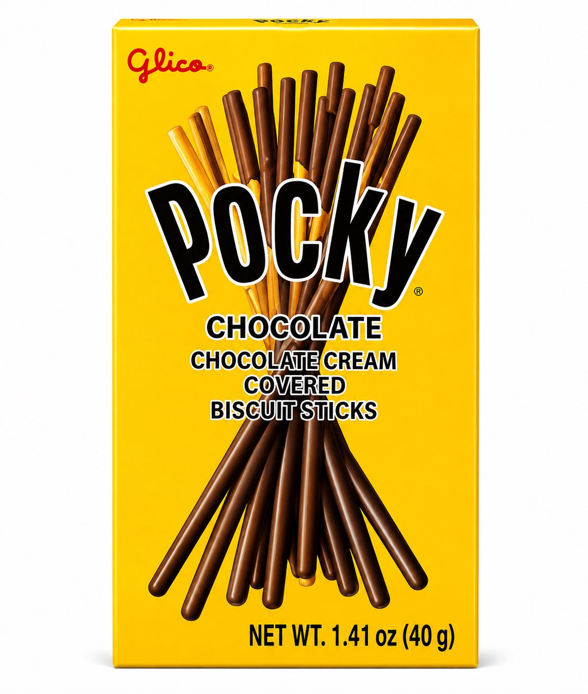 Glico Pocky Chocolate Biscuit Sticks, Yellow Box, 1.41 oz