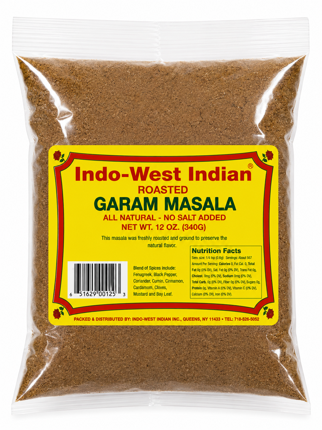 Indo-West Indian Roasted Garam Masala Ground 12 oz