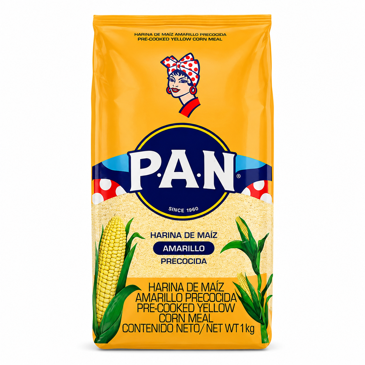 P.A.N. Pre-Cooked Yellow Corn Meal 1kg (35.27 oz)