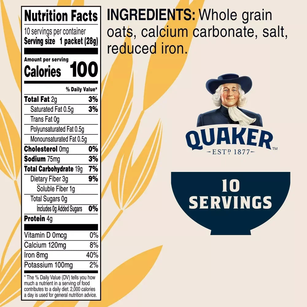 Quaker Instant Oatmeal Original 10 ct / 9.8 oz