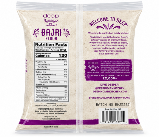 Deep Bajri Flour, Pearl Millet Flour, 2 lb (907 g)