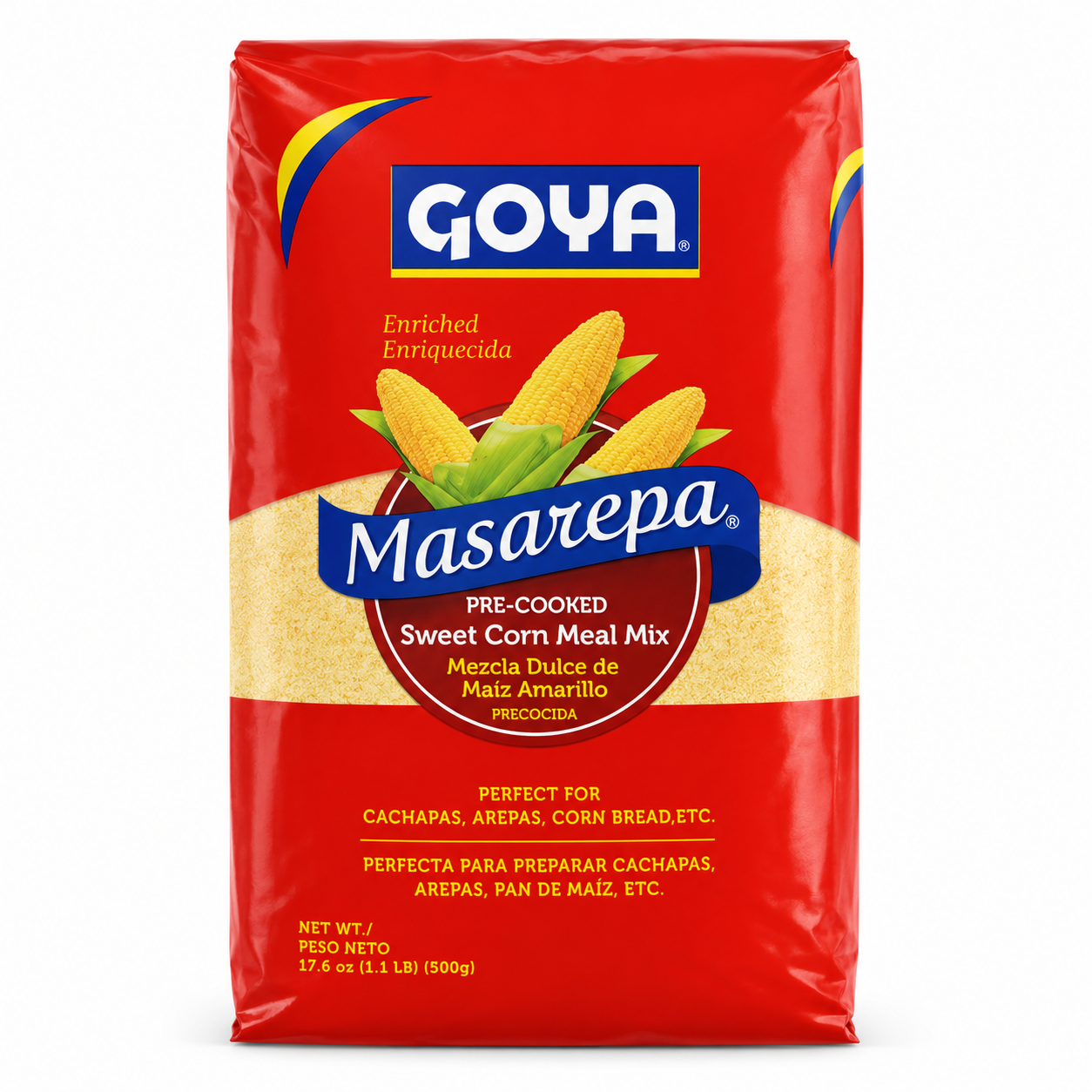 Goya Masarepa Pre-Cooked Sweet Corn Meal Mix 17.6 oz (500g)