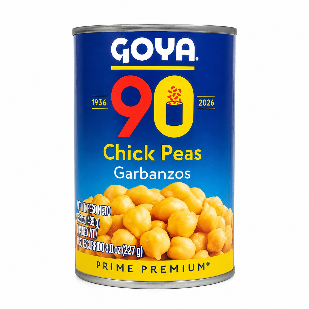 GOYA 90th Anniversary Chick Peas (Garbanzos) – 15.5 oz Can