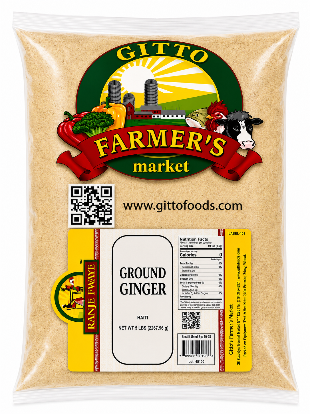 Ground Ginger - 5 lb Bulk Spice Pack product image