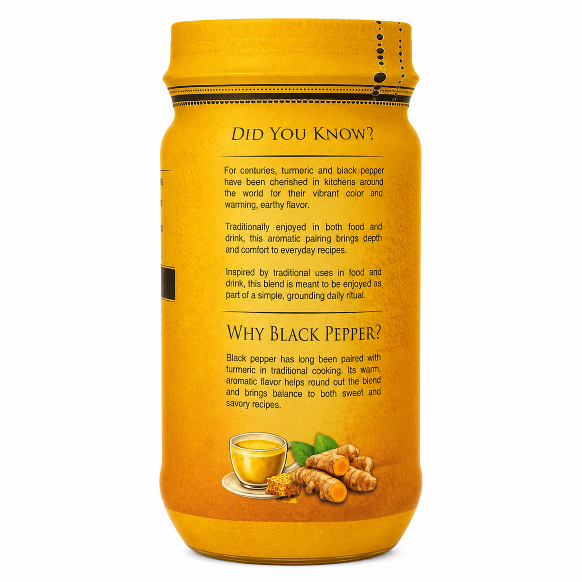 Natural Food Turmeric Powder with Black Pepper - 12 oz