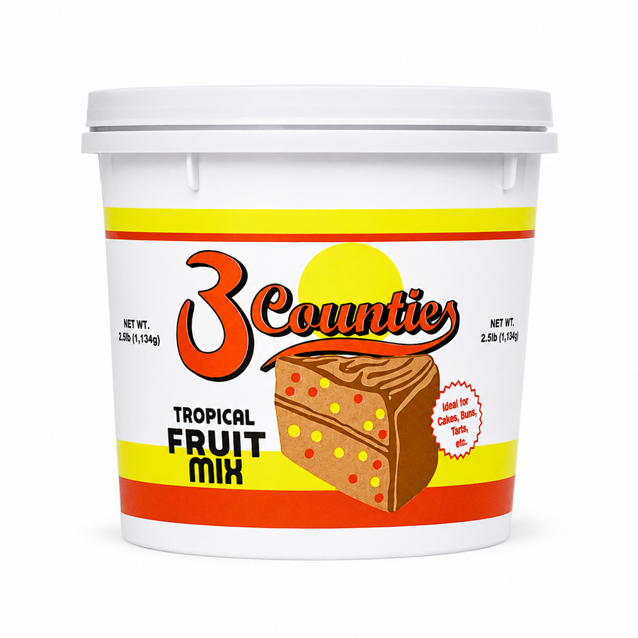 3 Counties Tropical Fruit Mix – Premium Caribbean Baking Fruit Mix | 2.5 lb (1.134 kg)