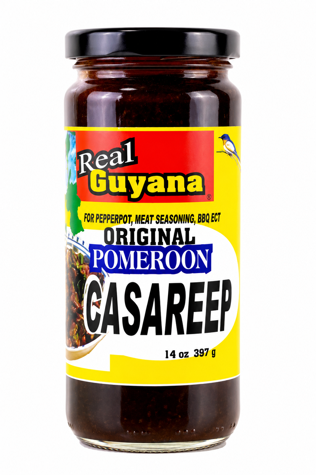 Real Guyana Original Pomeroon Casareep 14 oz – Authentic Guyanese Cassava Cooking Sauce