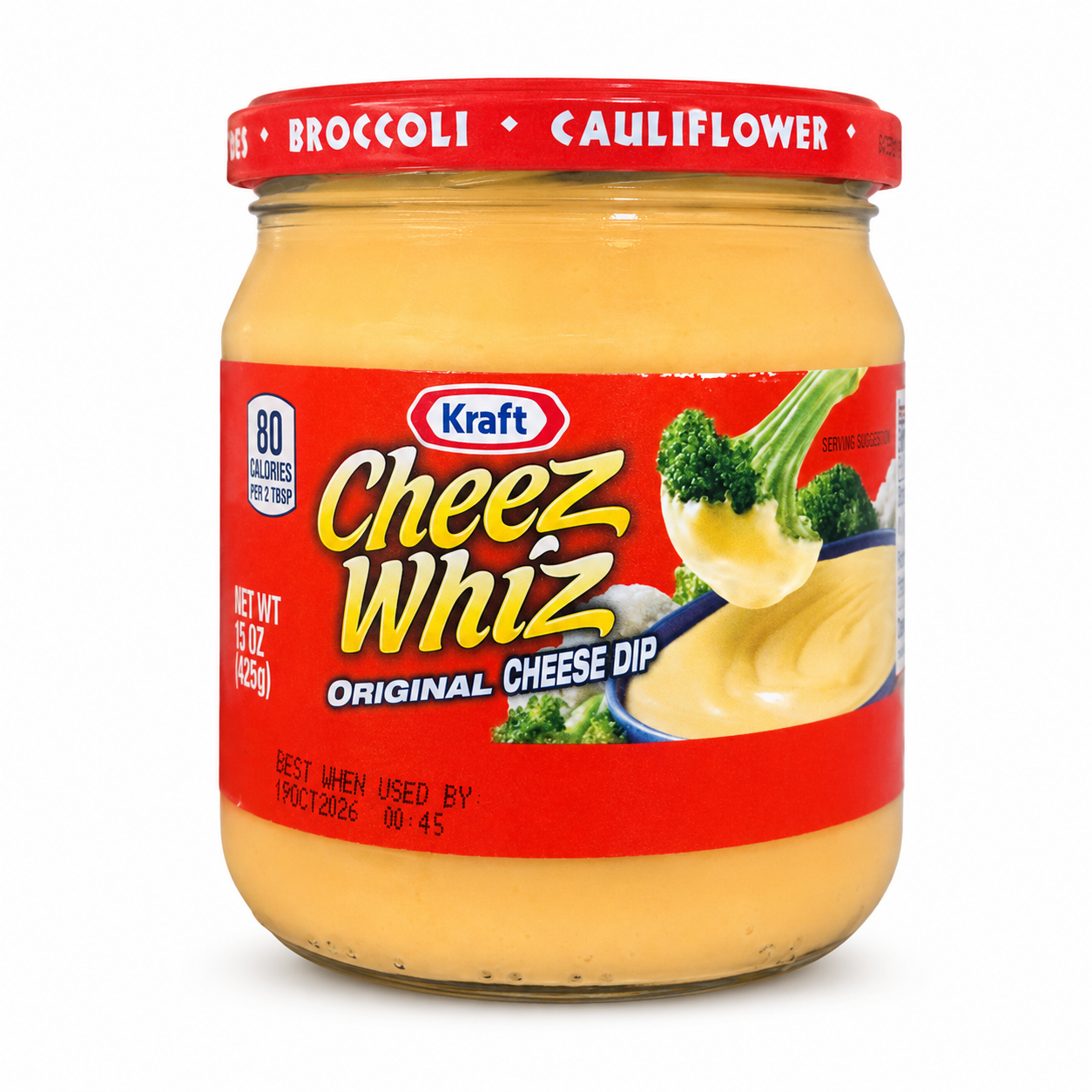 Kraft Cheez Whiz Original Cheese Dip 15 oz product image on a white background
