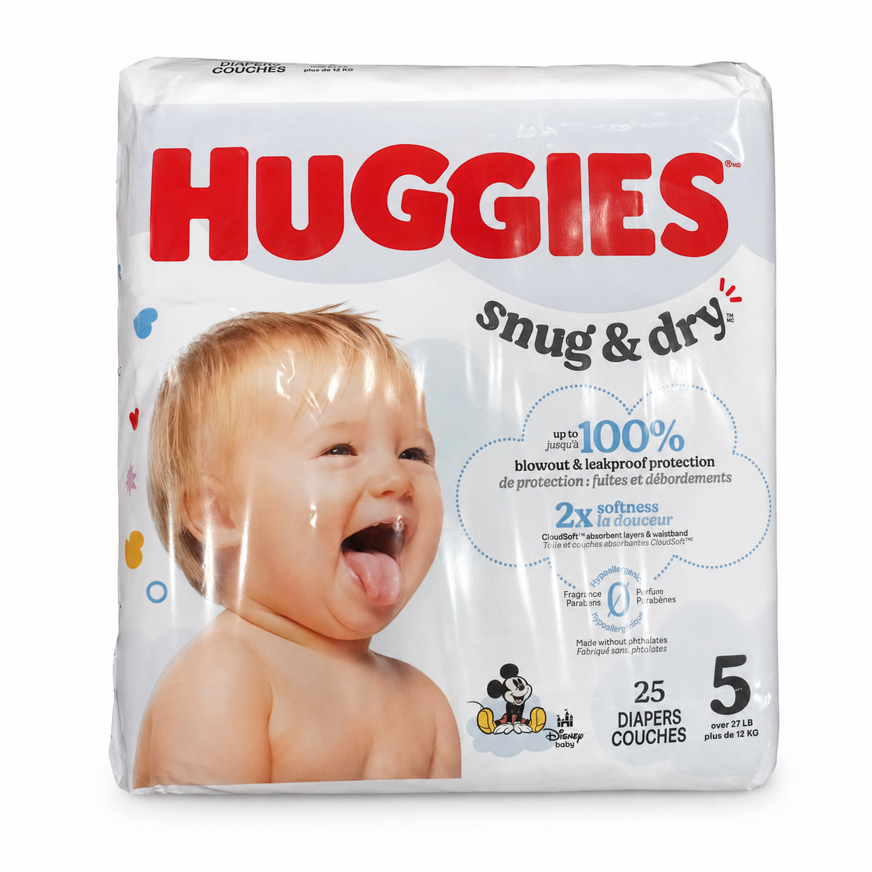 Huggies Snug & Dry Diapers Size 5 - 25 Count product image on a white background