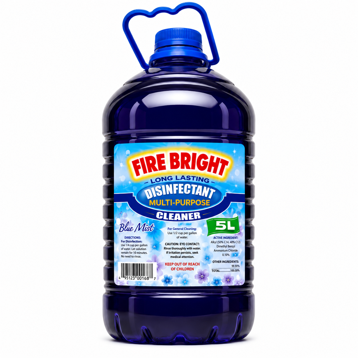 Fire Bright Disinfectant Multi-Purpose Cleaner Blue Mist 5L