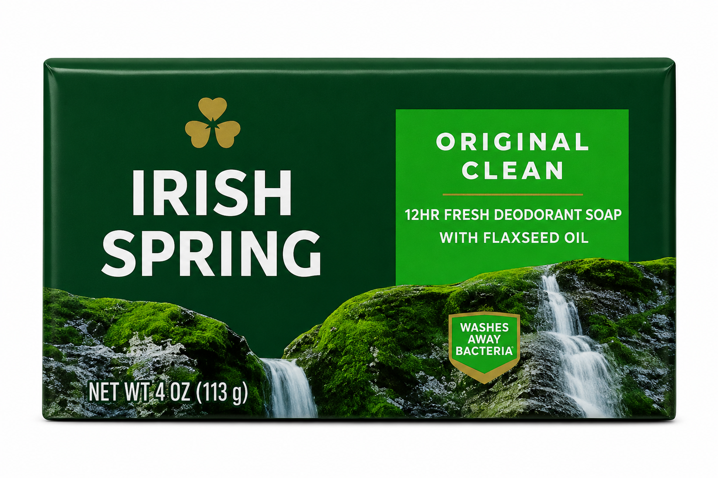 Irish Spring Original Clean Deodorant Soap 4 oz