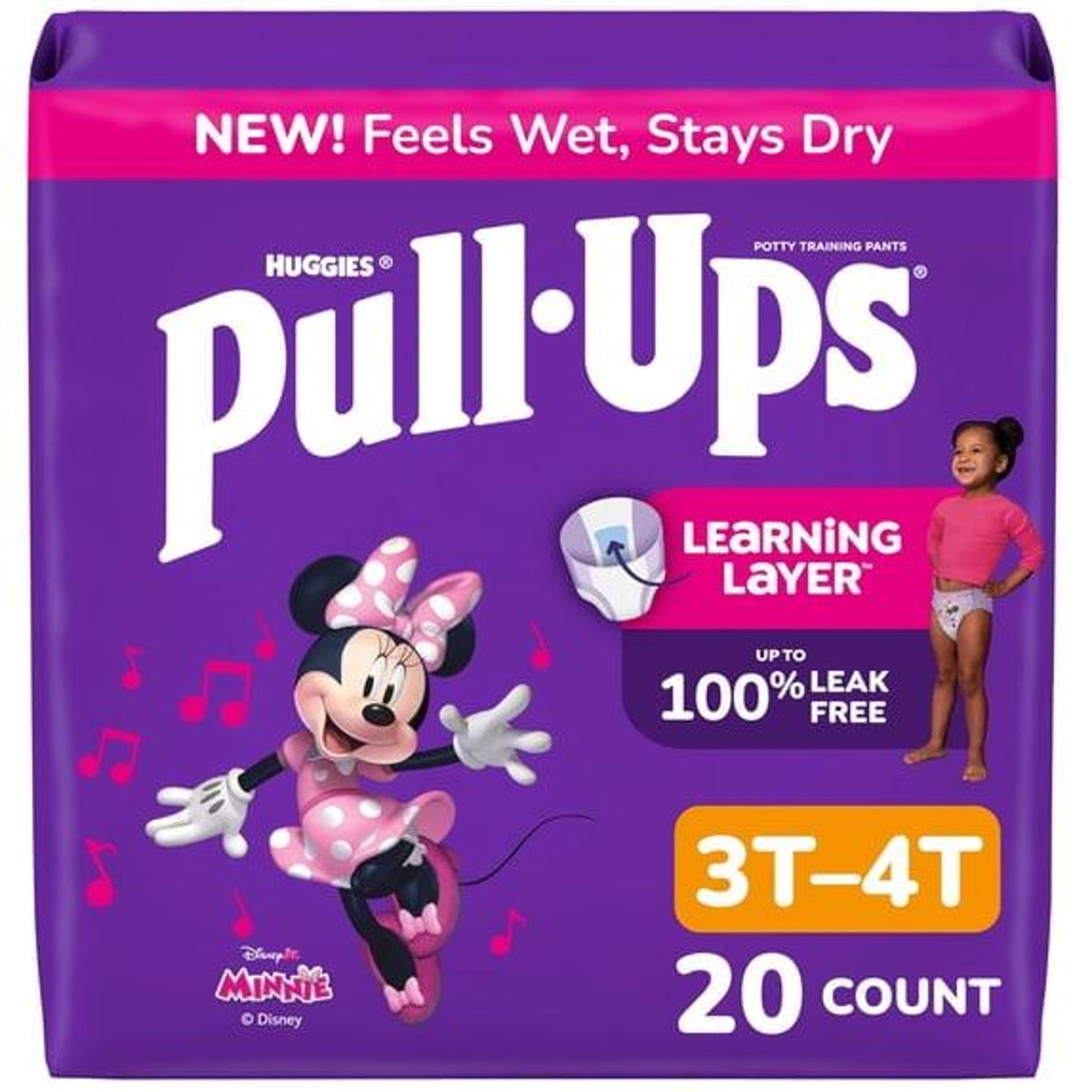 Pull- Ups Minnie Mouse Training Pants - 3t- 4t ,20 Count