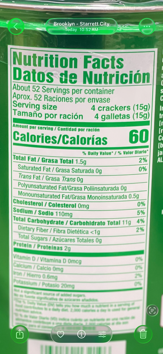 Keebler Export Sodas Original Crackers Tin – 28 oz