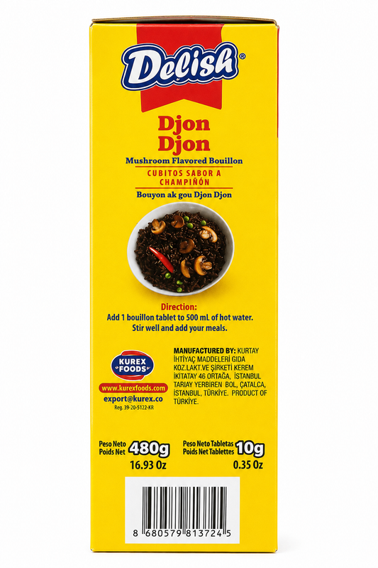 Delish Djon-Djon Mushroom Flavored Bouillon Cubes 48 Tablets