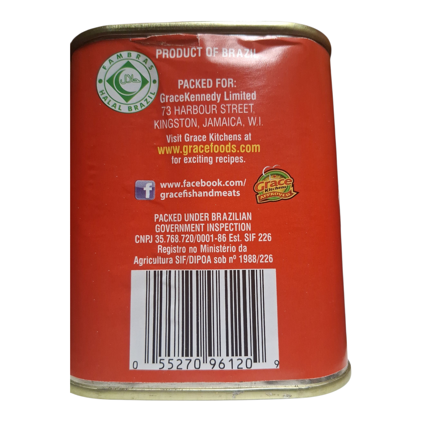 Grace Reduced Sodium Corned Beef – Premium Quality, Product of Brazil (12 oz Can)