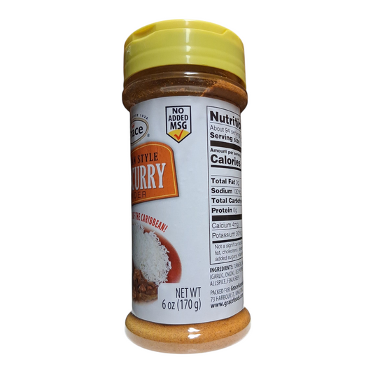 Grace Jamaican Style Hot Curry Powder – Authentic Caribbean Spice Blend (6 oz)
