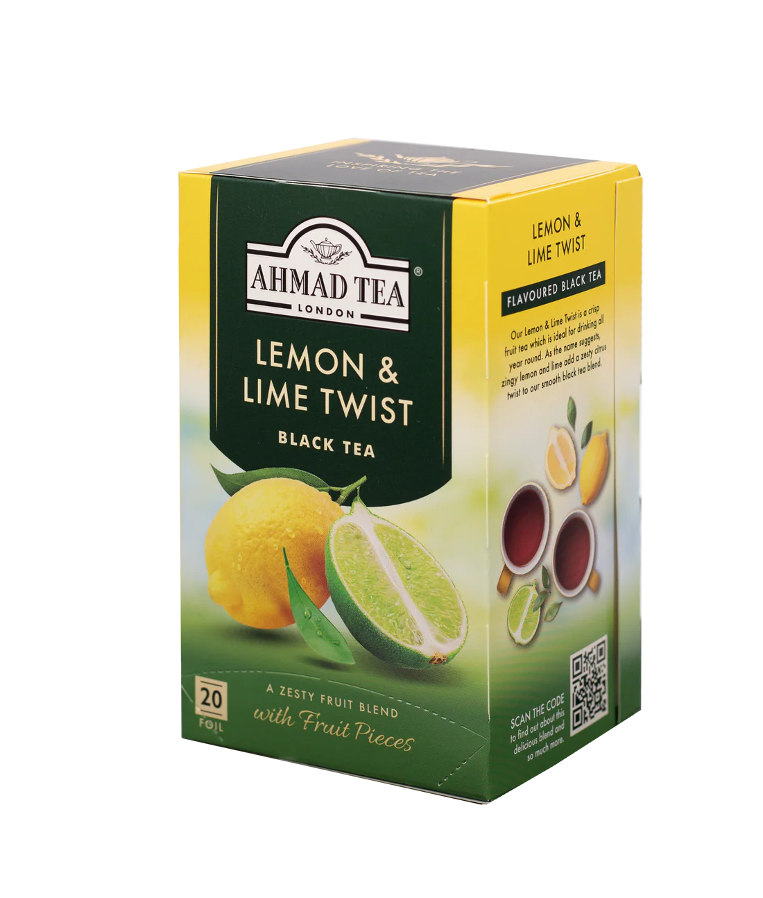 Ahmad Tea Lemon & Lime Fruit Tea 20 Tea Bags