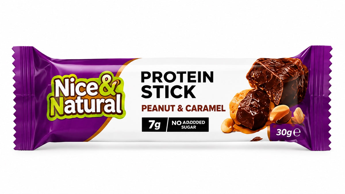 Nice & Natural Protein Stick Peanut & Caramel, 30 g