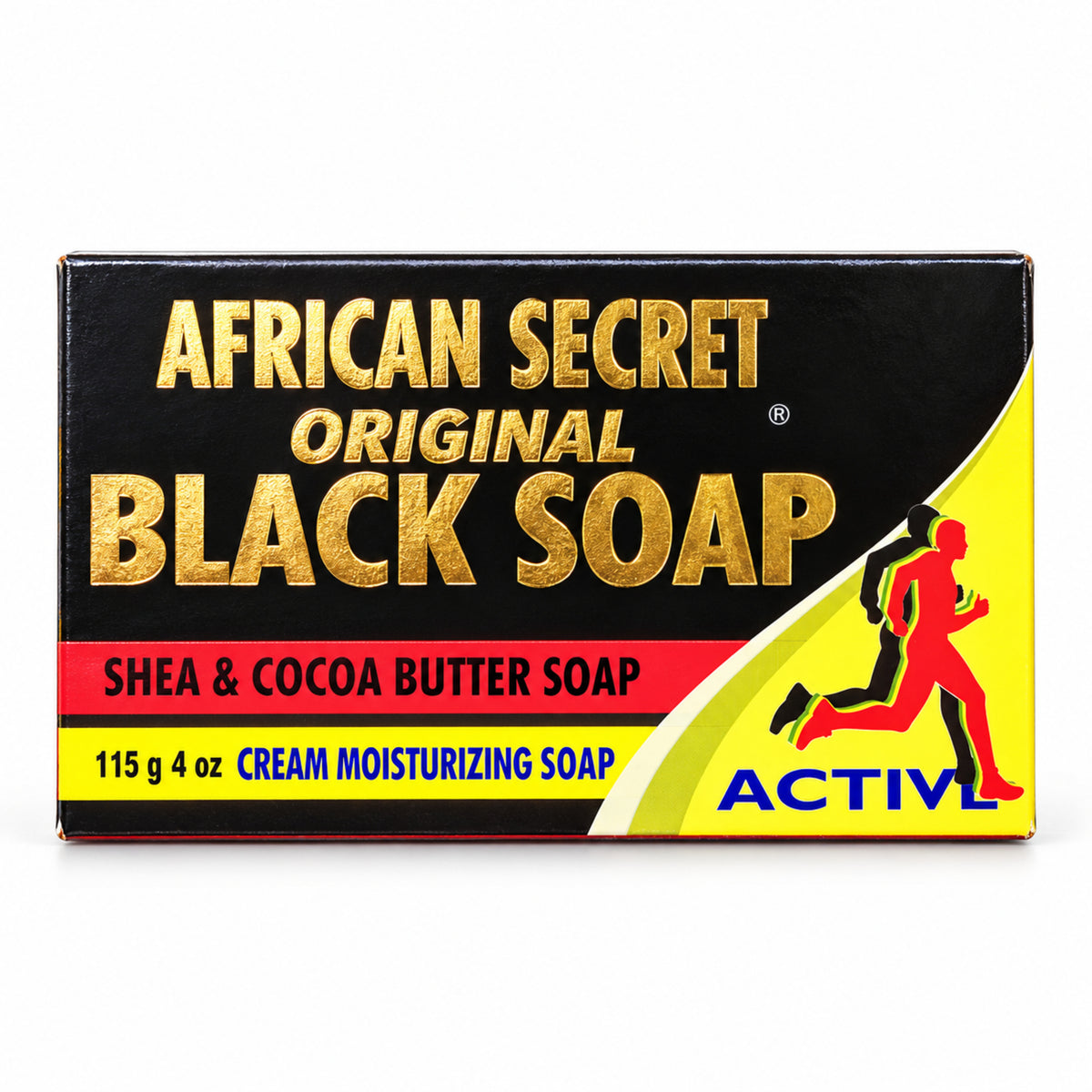 African Secret active Black Soap 115 g – front