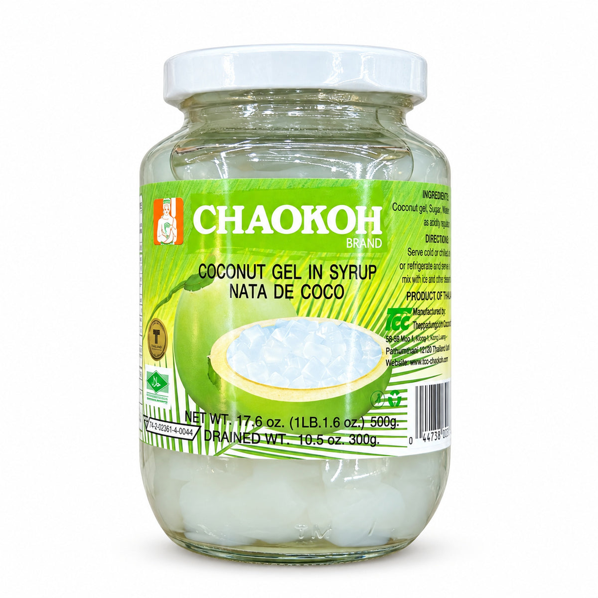 Chaokoh Coconut Gel in Syrup Nata de Coco 500 g front