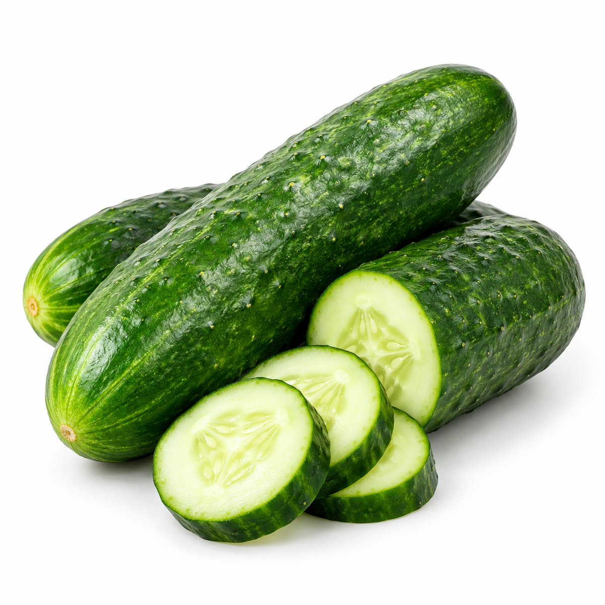 Representative Cucumber on white background