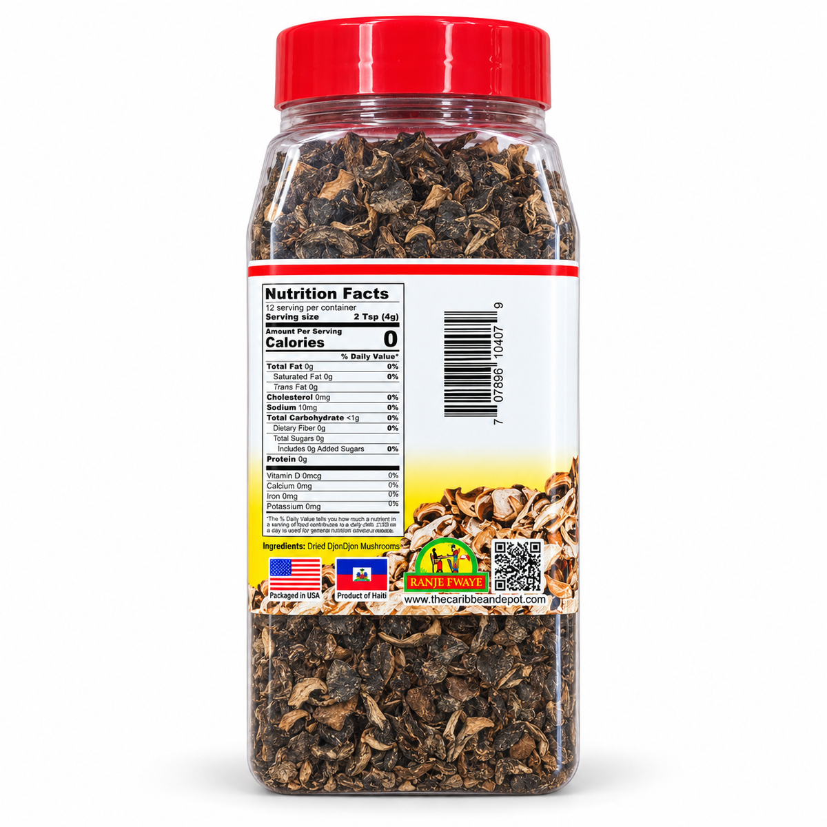 Ranje Fwaye Djon Djon Authentic Haitian Black Mushroom – 4 oz (113g)