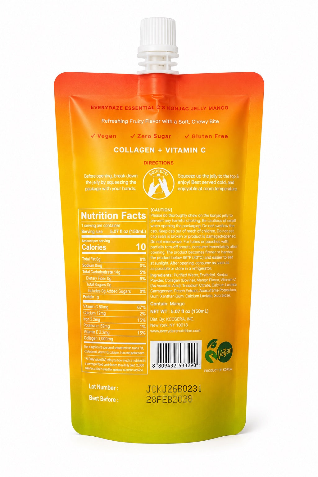Everydaze Essential C's Konjac Jelly Mango 5.07 fl oz