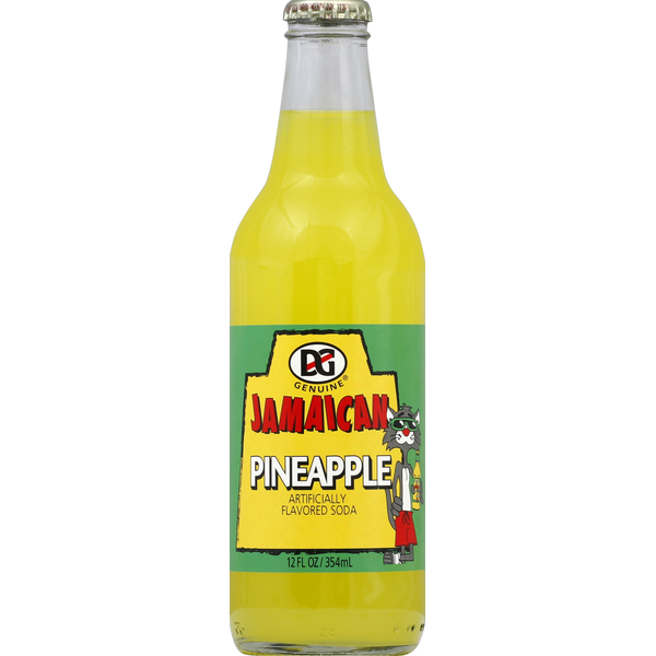 DG Genuine Jamaican Pineapple Soda – 6 Pack (12 fl oz Bottles)