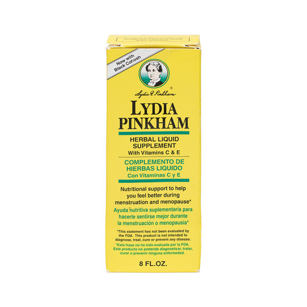 Lydia Pinkham Herbal Liquid Supplement with Vitamins C & E 8 oz & 16 oz