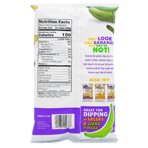 Goya Plantain Chips Garlic 5 oz