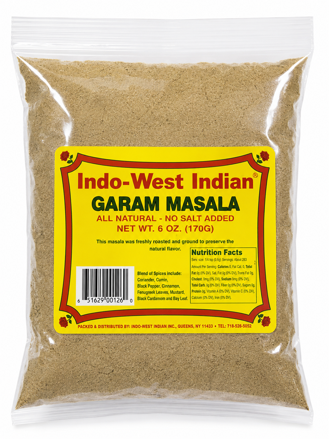 Indo-West Indian Garam Masala Ground 6 oz