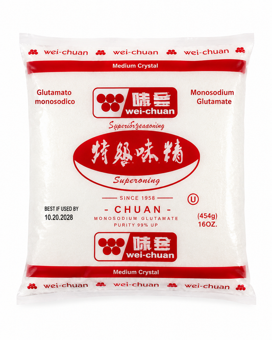 Wei-Chuan Monosodium Glutamate MSG Medium Crystal 16 oz