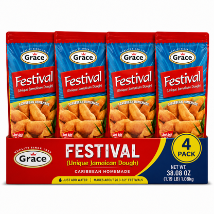Grace Festival Jamaican Dough Mix 9.52 oz (4 Pack) | Caribbean Fry Bread