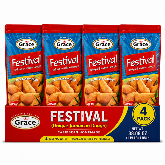 Grace Festival Jamaican Dough Mix 9.52 oz (4 Pack) | Caribbean Fry Bread