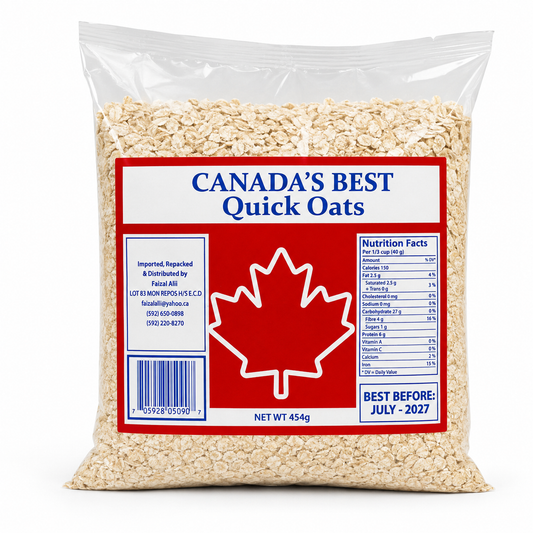 Canada's Best Quick Oats 454g (16 oz) – Quick Cooking Rolled Oats
