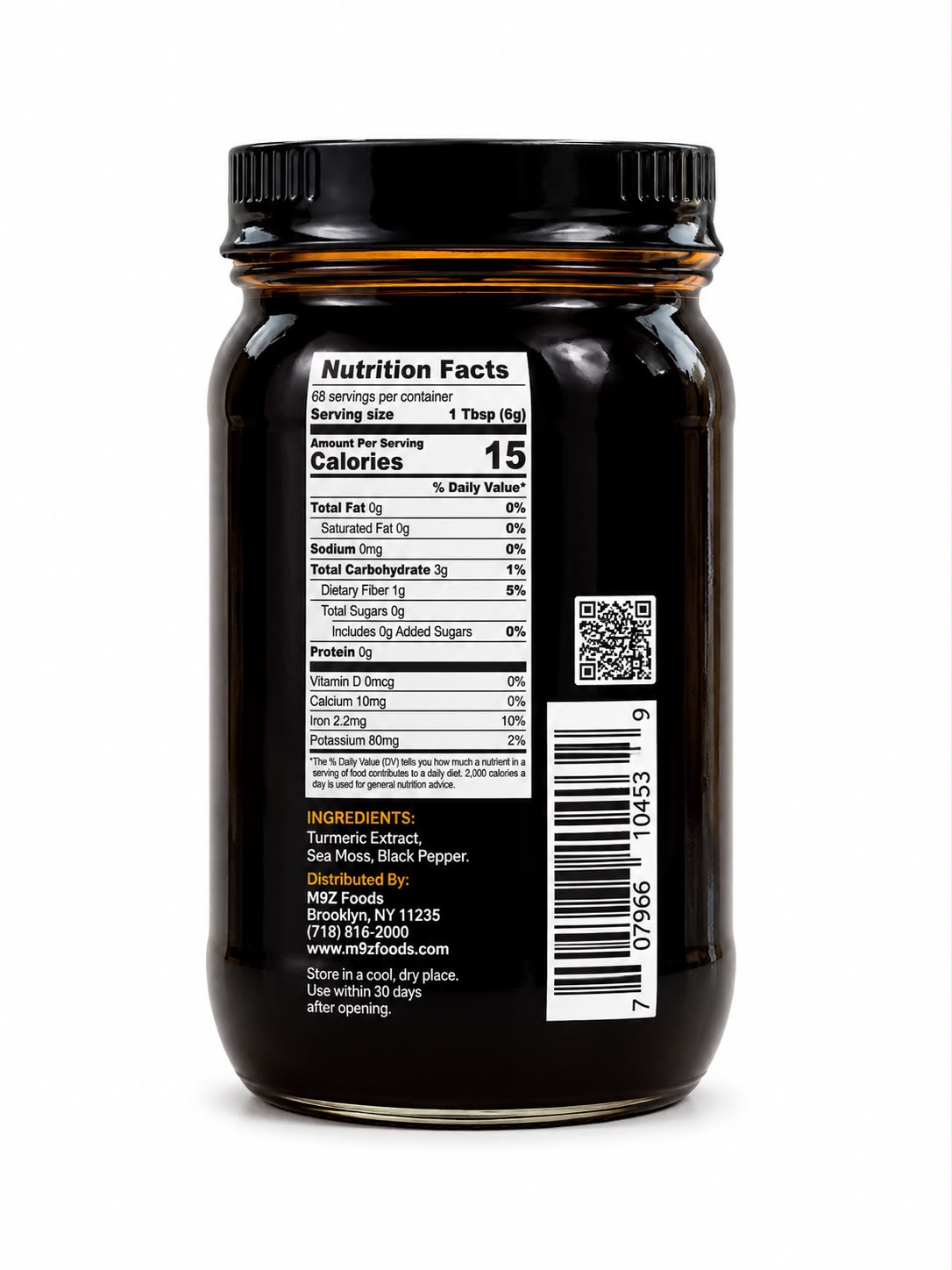 Turmeric Sea Moss + Black Pepper Gold Recipe – 16 oz (454 g)