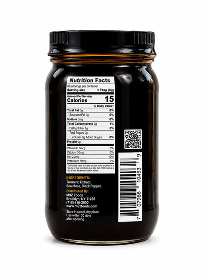 Turmeric Sea Moss + Black Pepper Gold Recipe – 16 oz (454 g)