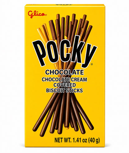 Glico Pocky Chocolate Biscuit Sticks, Yellow Box, 1.41 oz