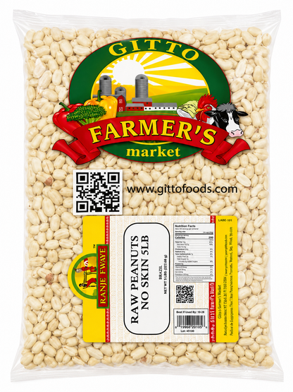 Raw Peanuts No Skin - 5 lb Bulk Pack product image