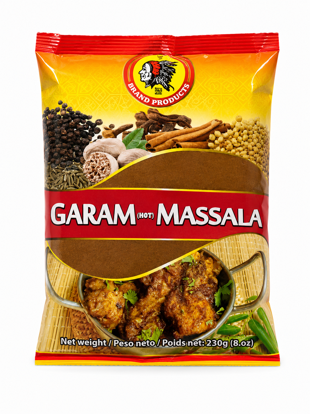 Brand Products Garam Massala (Hot) 8 oz (230g)