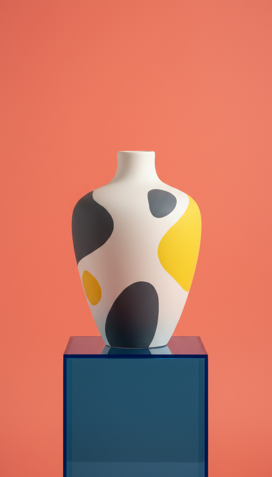 Sculptural Ceramic Vase with Matte Finish