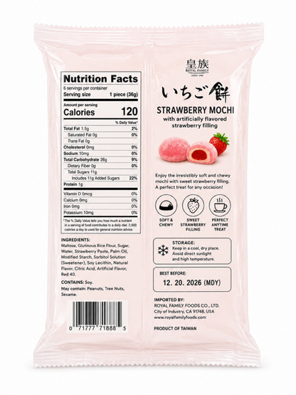 Royal Family Strawberry Mochi 7.61 oz (216 g)