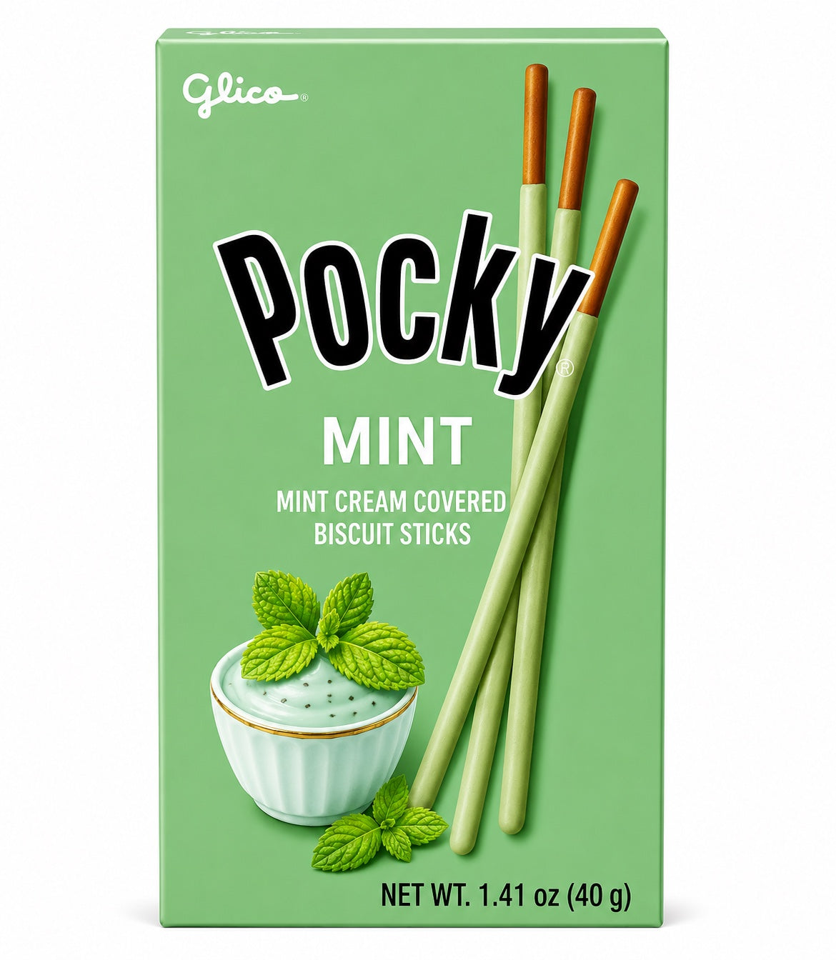 Glico Pocky Mint Biscuit Sticks, 1.41 oz