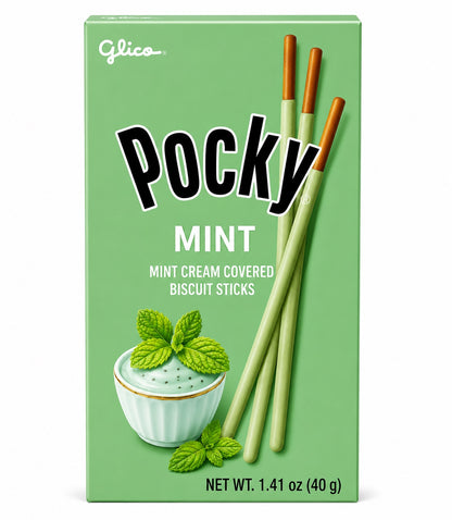 Glico Pocky Mint Biscuit Sticks, 1.41 oz