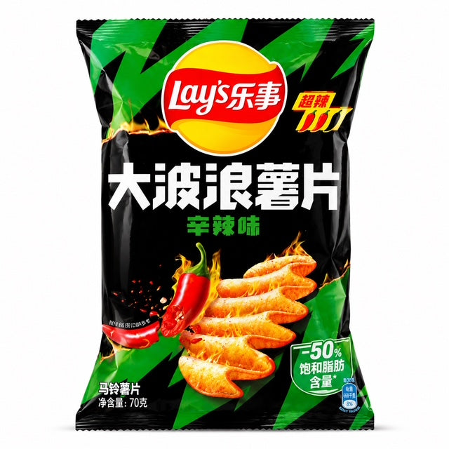 Lay's Big Wave Spicy Flavor Potato Chips 2.47 oz (70 g)