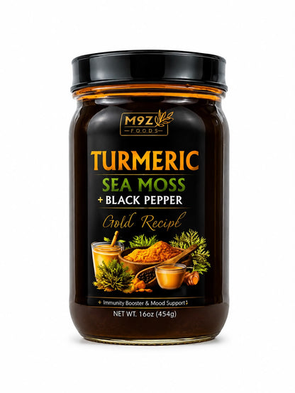 Turmeric Sea Moss + Black Pepper Gold Recipe – 16 oz (454 g)