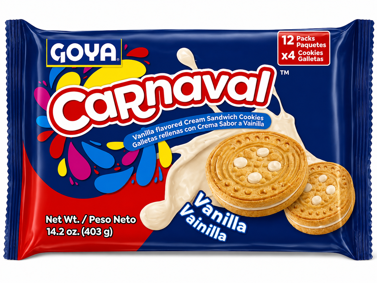 Goya Carnaval Vanilla Sandwich Cookies