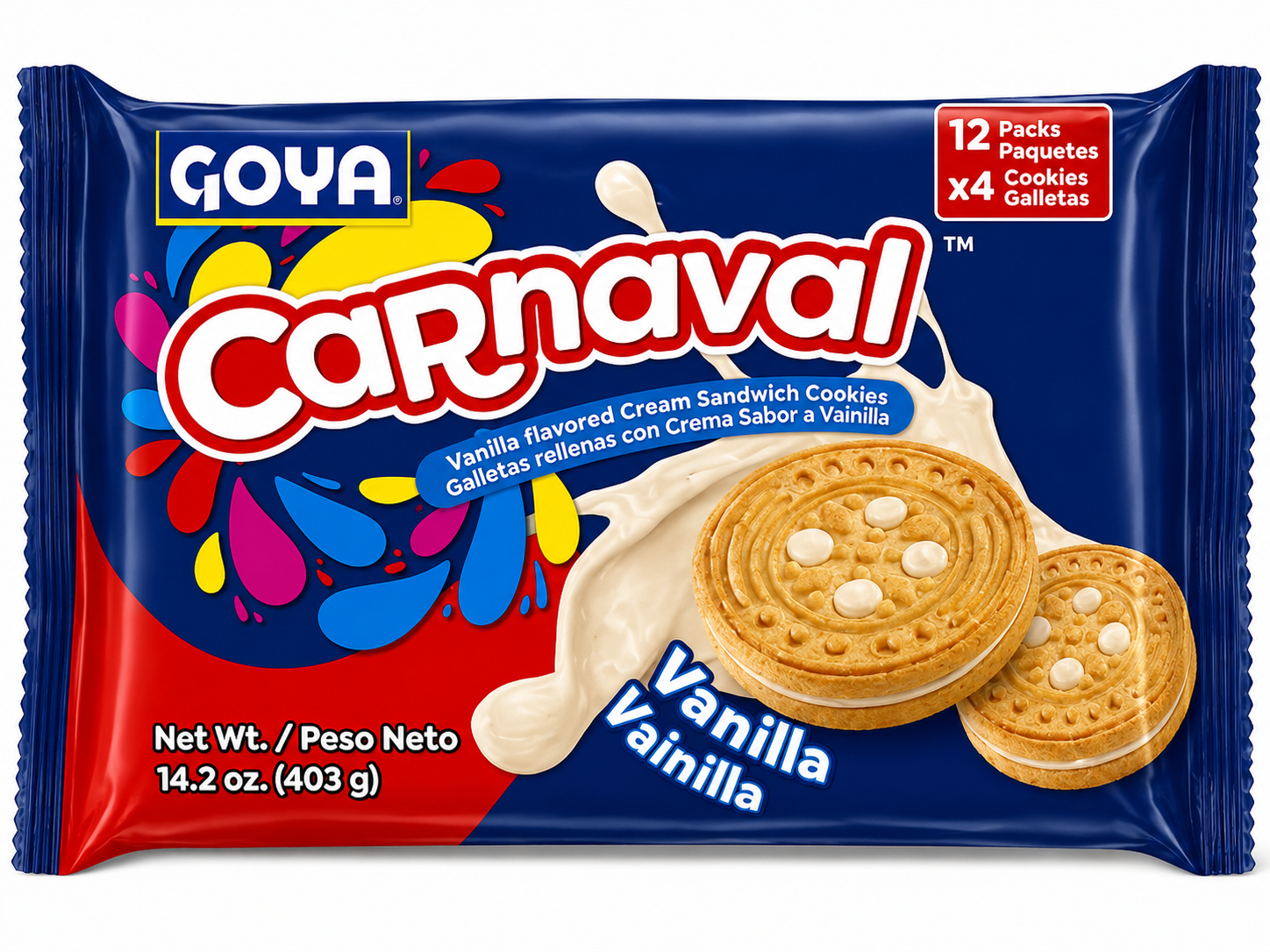 Goya Carnaval Vanilla Sandwich Cookies
